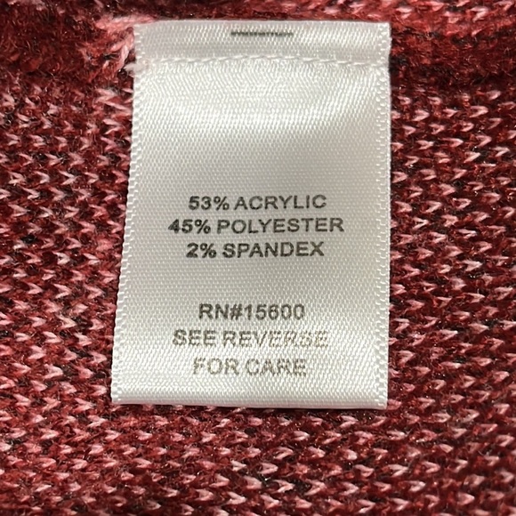 Kate & Sam Red FLORAL PULLOVER MOCK NECK WOMENS SWEATER SIZE XL - Picture 11 of 11